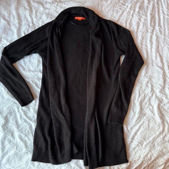 Joe Fresh Black Women's Cardigan Fold Over Detail Casual - Picture 2 of 8